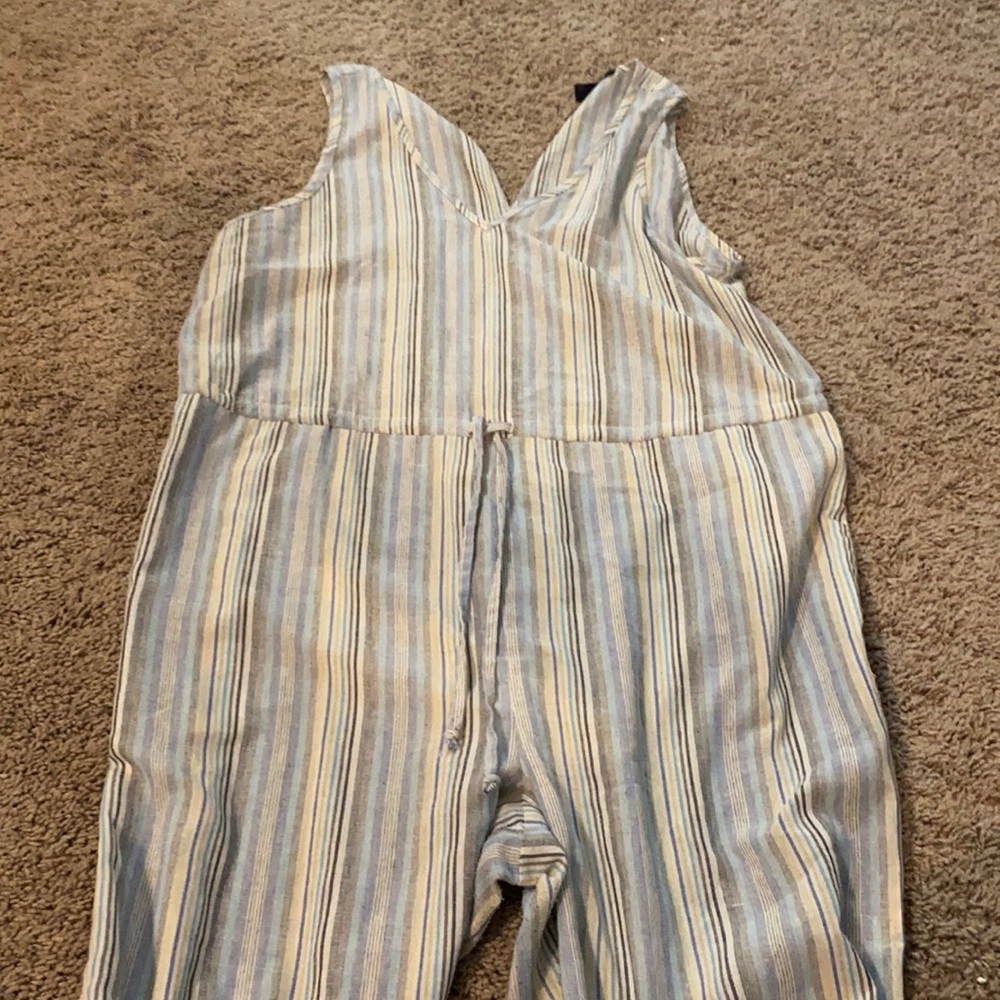 Striped Capri romper